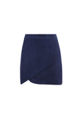 DASIA SUEDE MINI SKIRT - SAPPHIRE