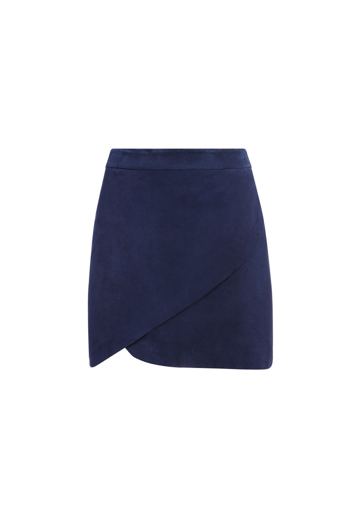 DASIA SUEDE MINI SKIRT - SAPPHIRE