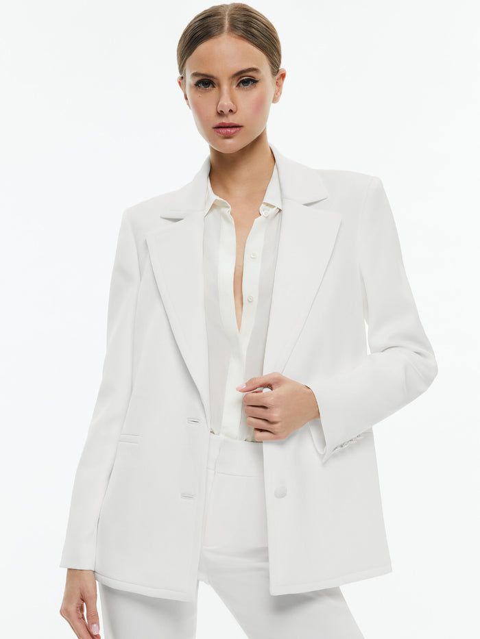 DEB OVERSIZED BOYFRIEND BLAZER - OFF WHITE