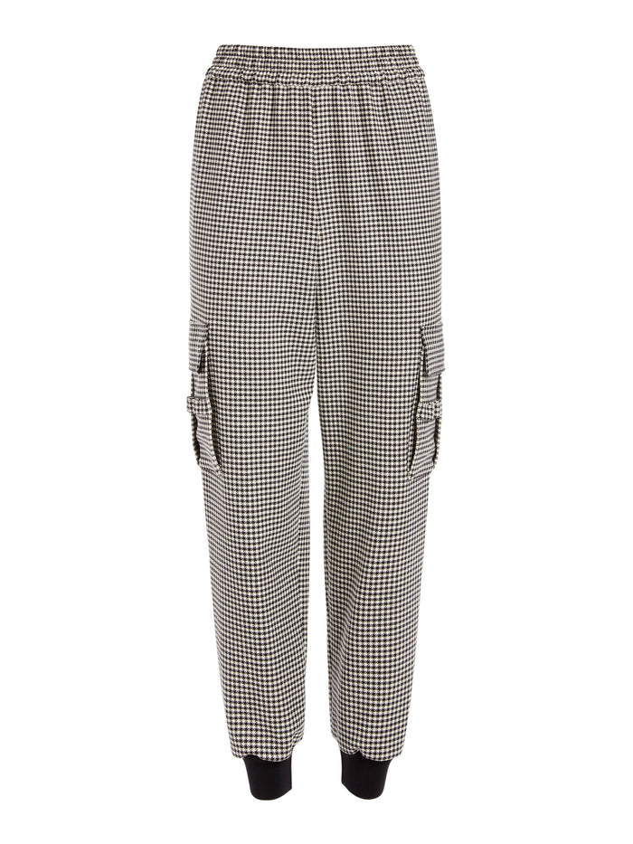 DEDE CARGO PANT - BLACK/WHITE