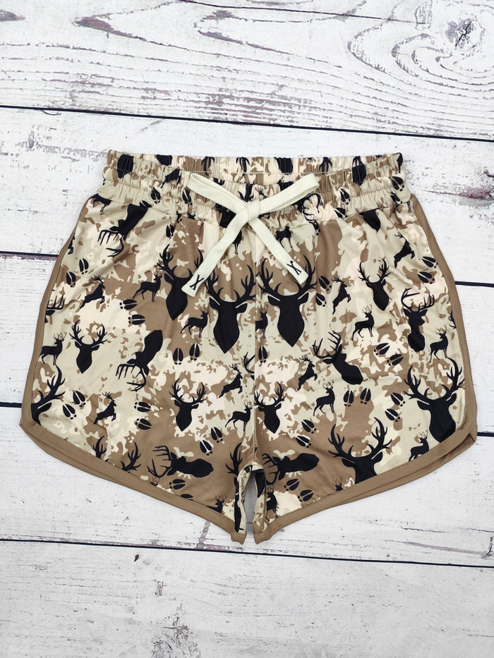 Deer Print Casual Shorts