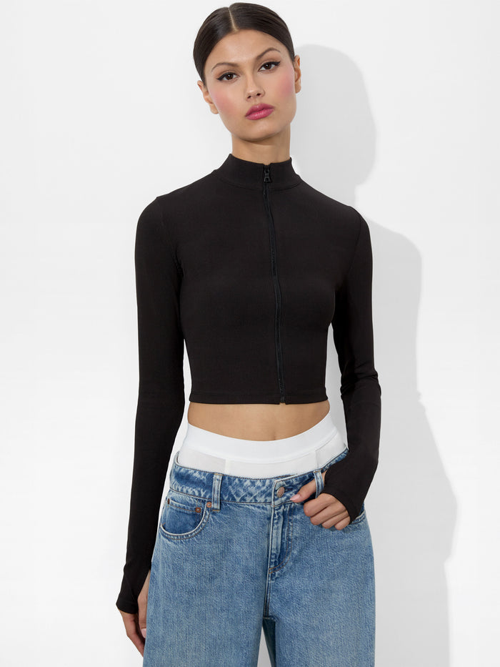 DELAINA REVERSIBLE TOP - BLACK