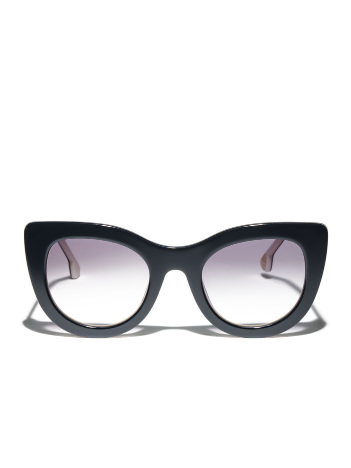 DELANCEY SUNGLASSES - BLACK/WHITE