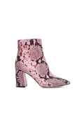 DELANIE SNAKE SKIN BOOTIE - BLOSSOM