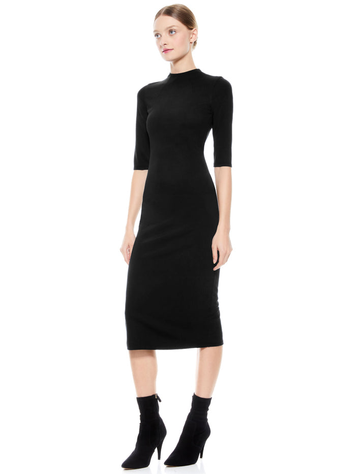 DELORA MIDI DRESS - BLACK
