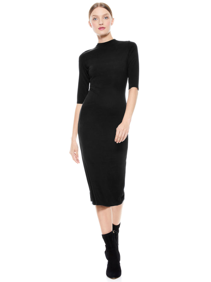 DELORA MIDI DRESS - BLACK