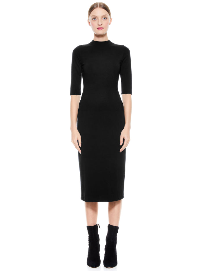DELORA MIDI DRESS - BLACK