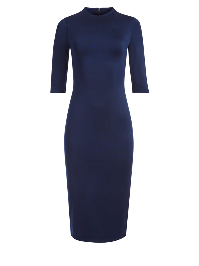 DELORA MIDI DRESS - NAVY