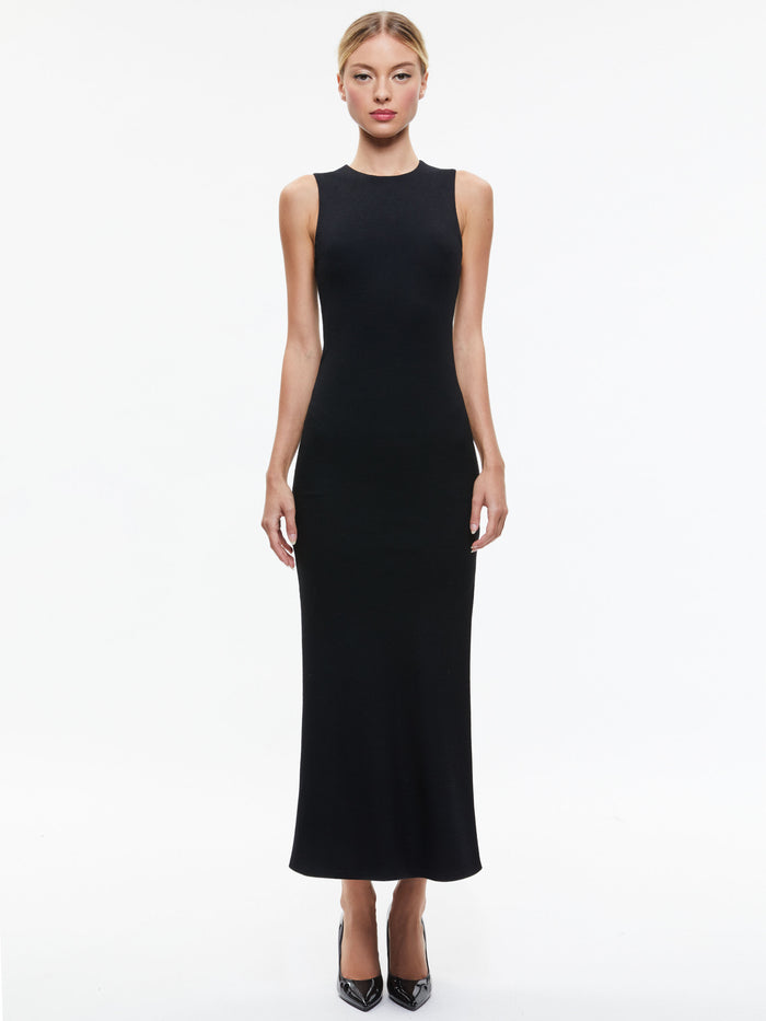 DELORA SLEEVELESS MAXI DRESS - BLACK
