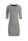 DELORA TURTLENECK MINI DRESS - BLACK/WHITE