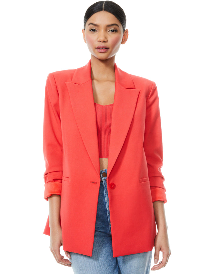 DENNY BOYFRIEND BLAZER - BRIGHT POPPY