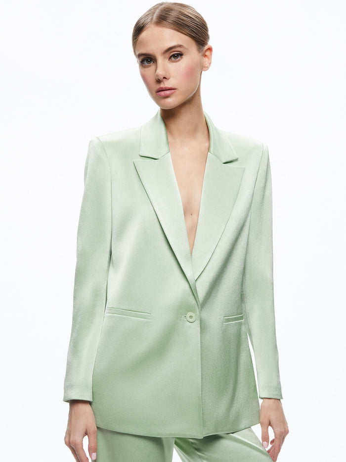DENNY BOYFRIEND BLAZER - GREEN TEA