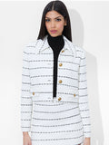DENYSON BOXY JACKET - OFF WHITE/BLACK