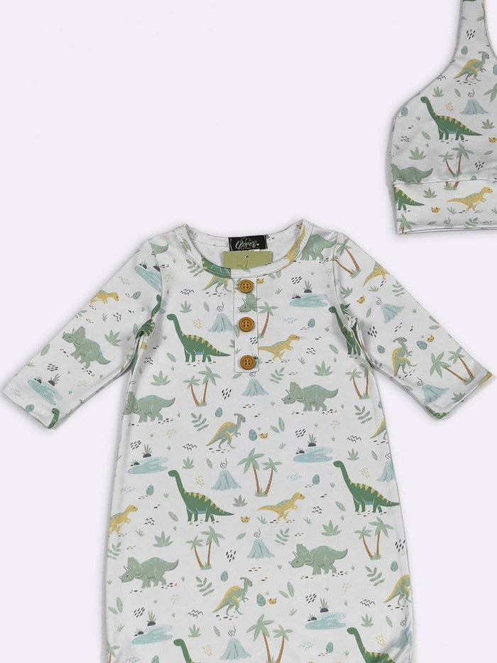 Dino-Mite Baby Knotted Gown