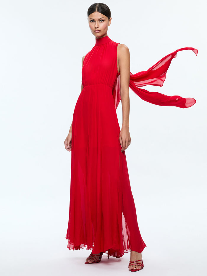 DITA MAXI DRESS - BRIGHT RUBY