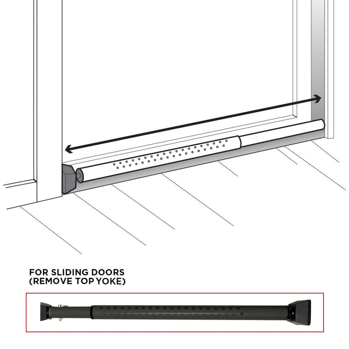 Door Keeper with Alarm - Heavy Duty Dual Function Security Bar - Easy to Install - Home Security
