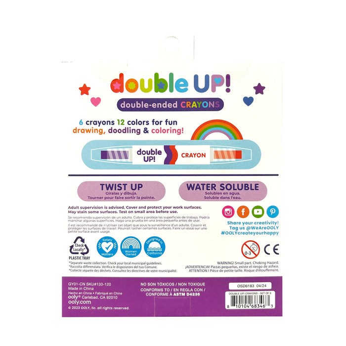 Double Up! Double-Ended Crayons - 12 Colors