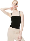 DRINA CROPPED RIB TANK - BLACK