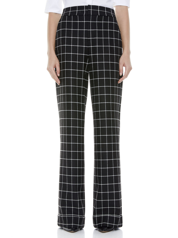 DYLAN HIGH WAISTED PANT - BLACK/WHITE