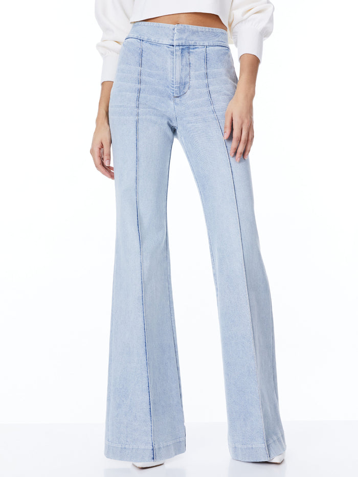 DYLAN HIGH WAISTED WIDE LEG JEAN - ROCKSTAR BLUE