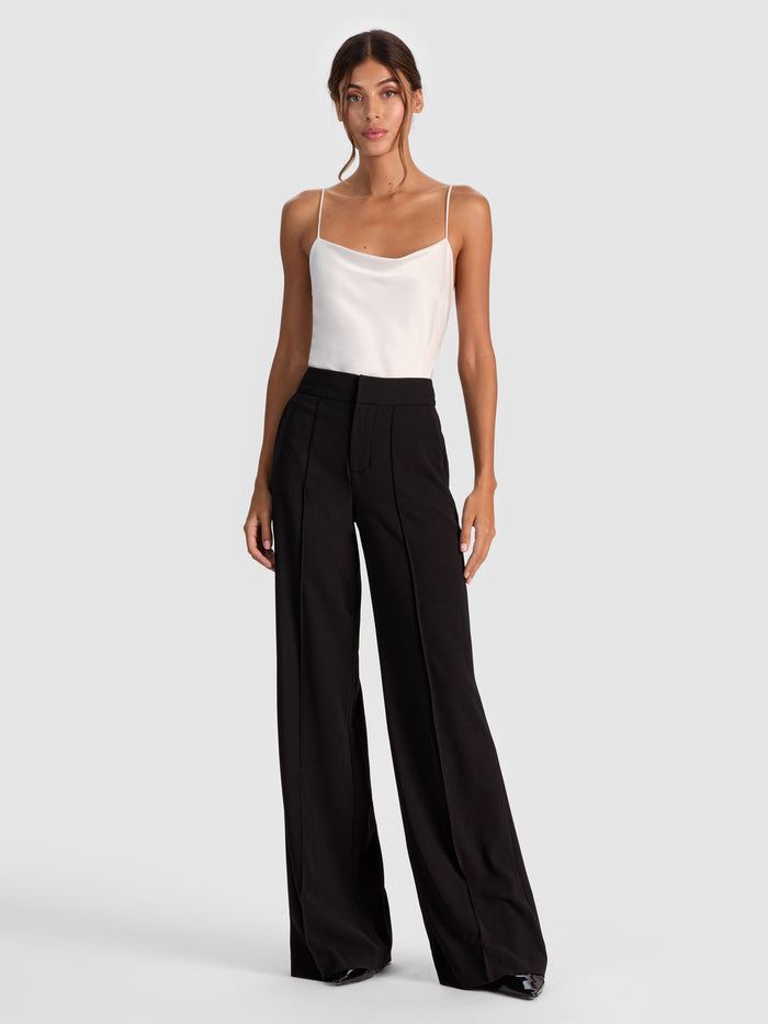 DYLAN HIGH WAISTED WIDE LEG PANT - BLACK