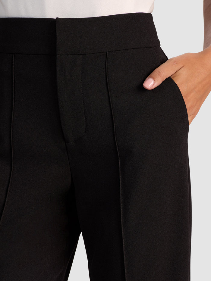 DYLAN HIGH WAISTED WIDE LEG PANT - BLACK