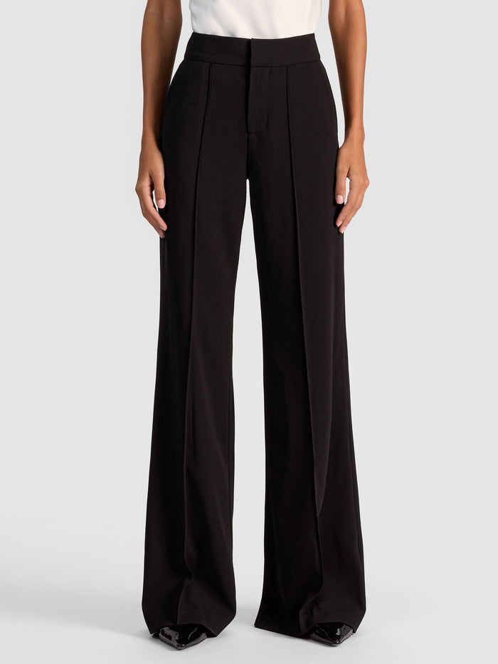 DYLAN HIGH WAISTED WIDE LEG PANT - BLACK