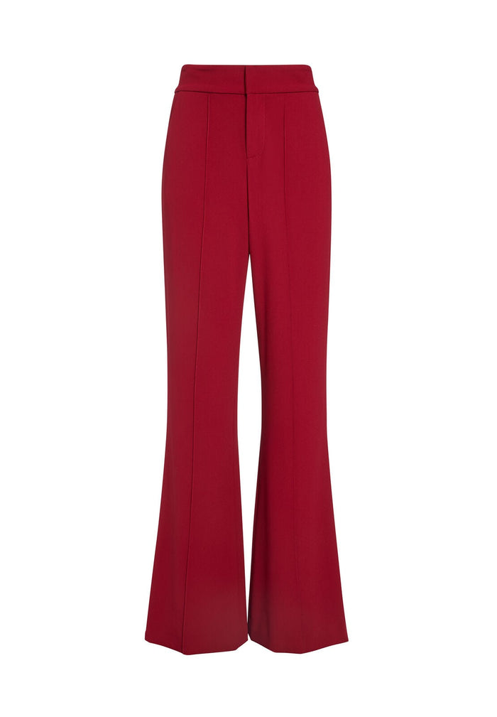 DYLAN HIGH WAISTED WIDE LEG PANT - BORDEAUX