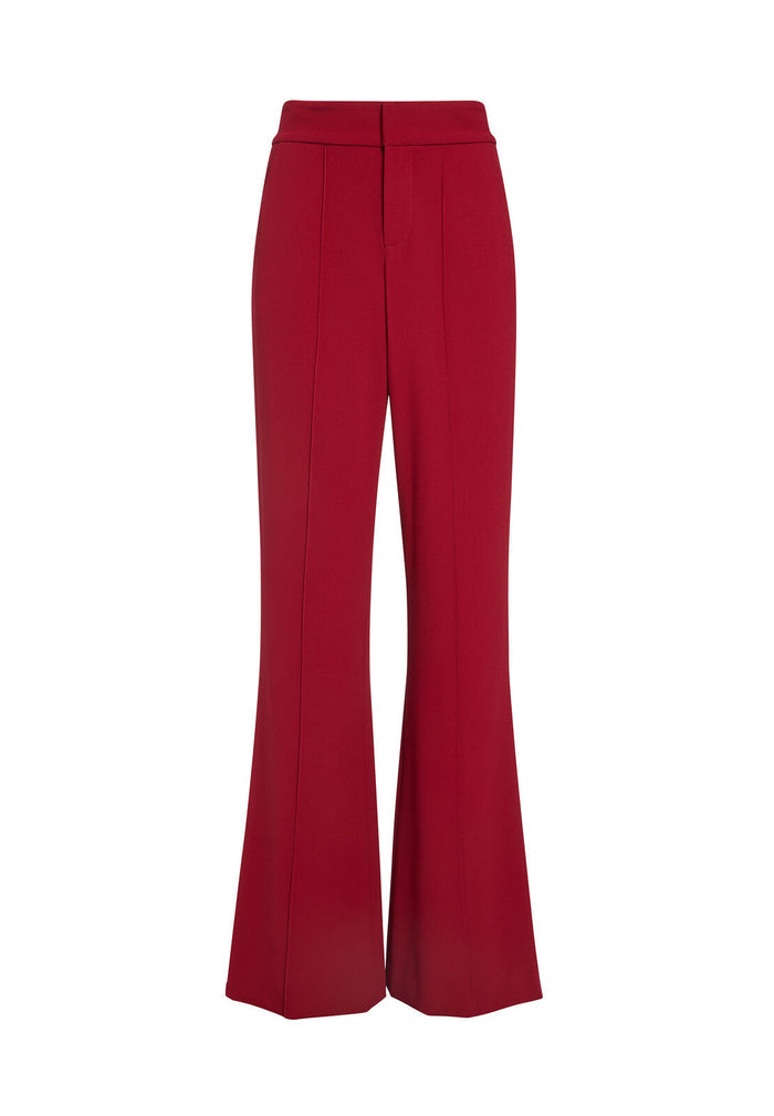 DYLAN HIGH WAISTED WIDE LEG PANT - BORDEAUX