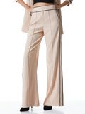 DYLAN PIPED HIGH WAIST PANT - ALMOND/BLACK