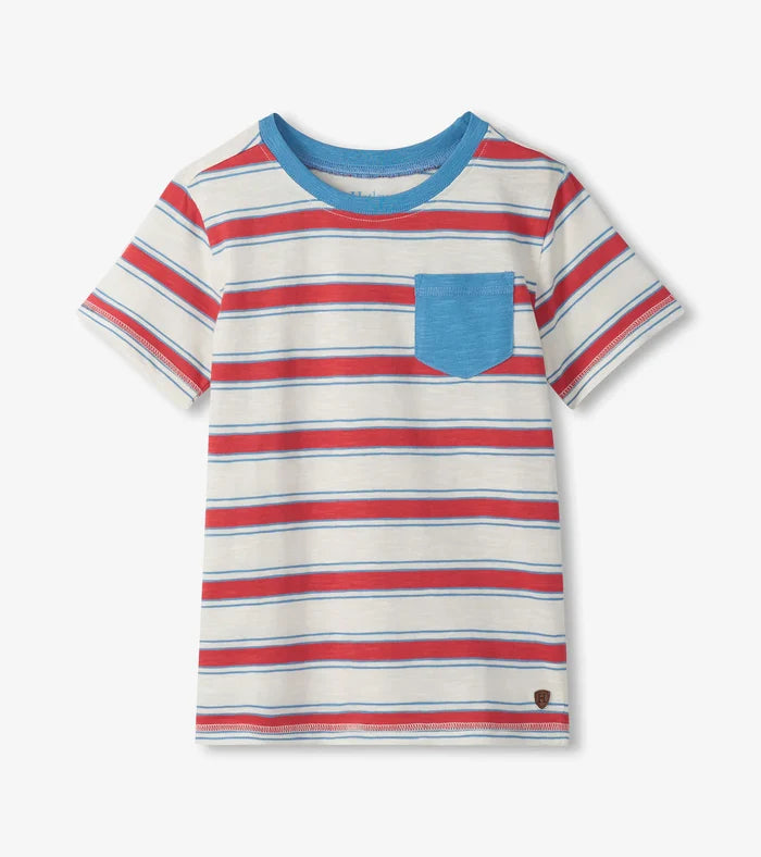East Coast Stripes Crew Neck Tee