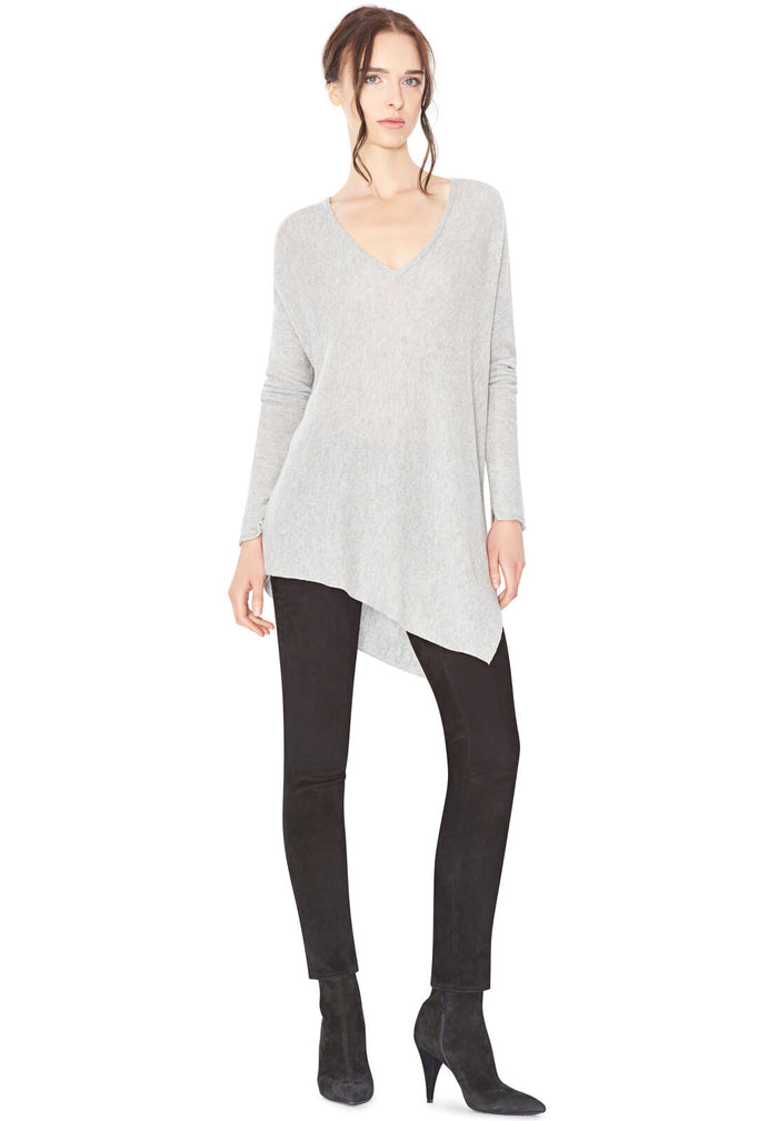 EDIE LS ASYMTRCL HM VNCK SWTR - DOVE GREY