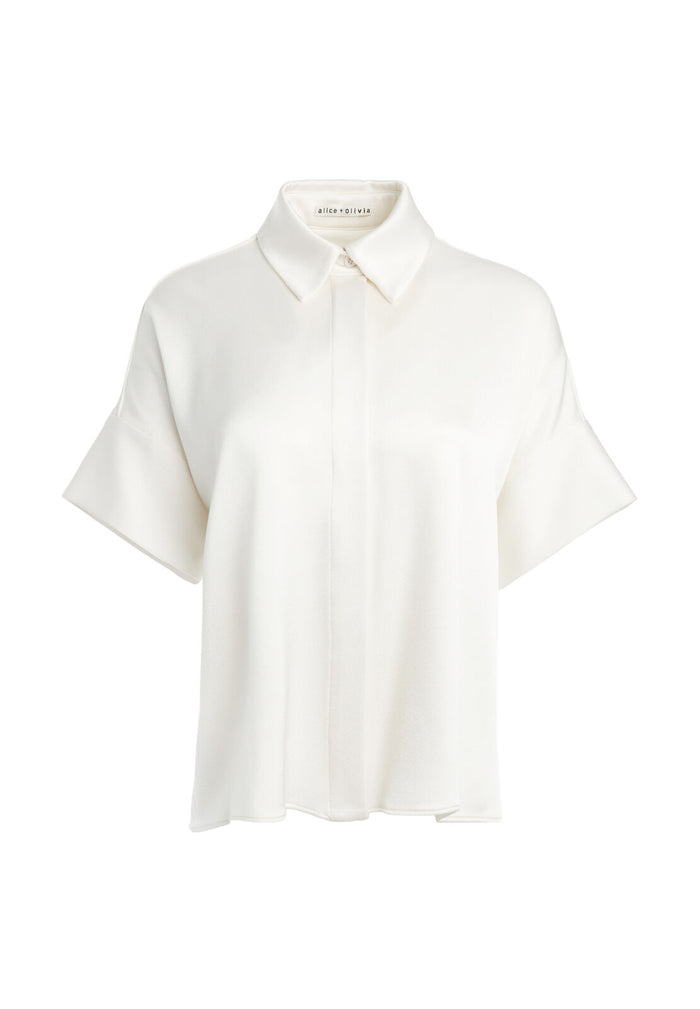 EDYTH DRAPEY BUTTON DOWN - OFF WHITE