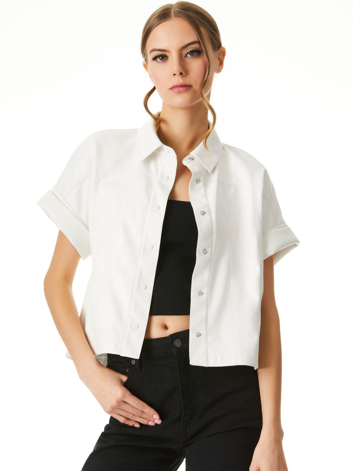EDYTH VEGAN TOP - OFF WHITE