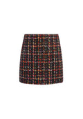 ELANA SHIMMER LEOPARD MINI SKIRT - BLACK MULTI
