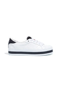 ELISHA LEATHER SNEAKER - WHITE/BLACK/POPPY