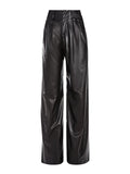 ELOISE COMBO LEATHER PANT - BLACK