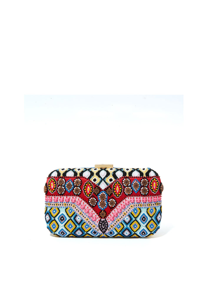 EMBELLISHED SHIRLEY CLUTCH - MULTI