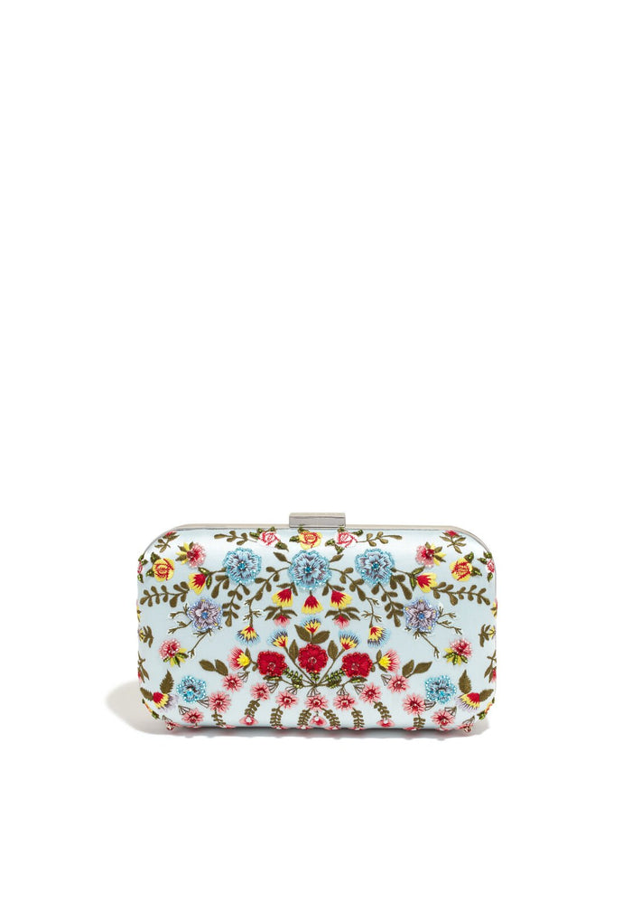 EMBELLISHED SHIRLEY CLUTCH - POWDER BLUE