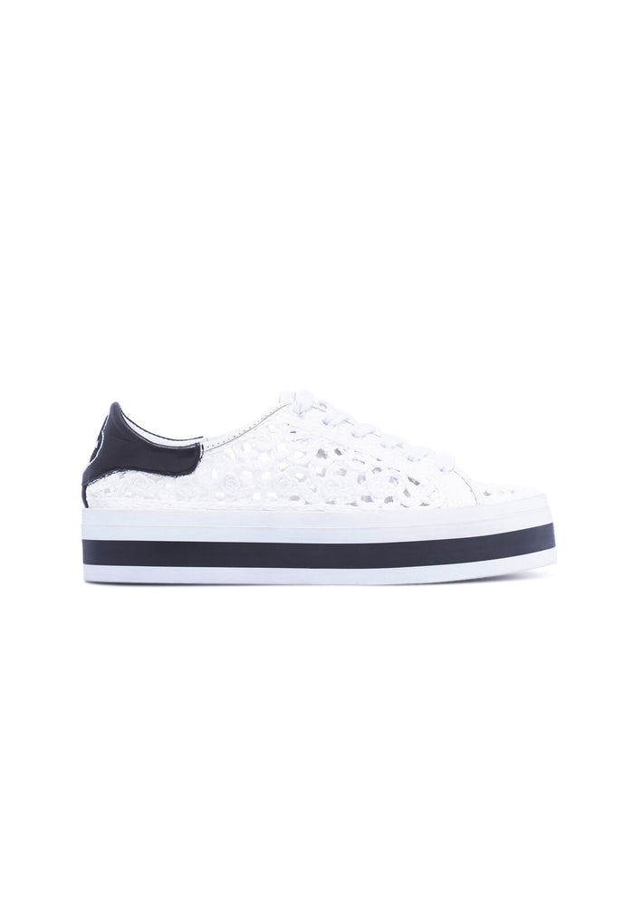 EMERSYN LACE SNEAKER - WHITE/BLACK