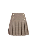 EMILIE PLEATED MINI SKIRT - AFTERGLOW PLAID