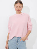 EMMANUELLE CASHMERE HOODIE - SHELL PINK
