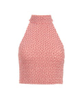 ENYA BEADED CROP TOP - ROSE