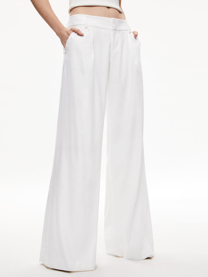 ERIC LOW RISE LINEN TROUSER - WHITE