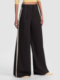 ERIC PANT WITH SIDE STRIPE - CHARCOAL/BUTTER