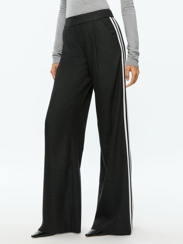 ERIC PANT WITH SIDE STRIPE - CHARCOAL GREY MELANGE