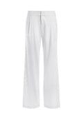 ERIC WIDE LEG LINEN PANT - WHITE