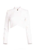 ESMIRA MOCK NECK CROPPED JACKET - OFF WHITE