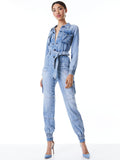 ETHA CHAMBRAY JUMPSUIT - LIGHTNING BLUE