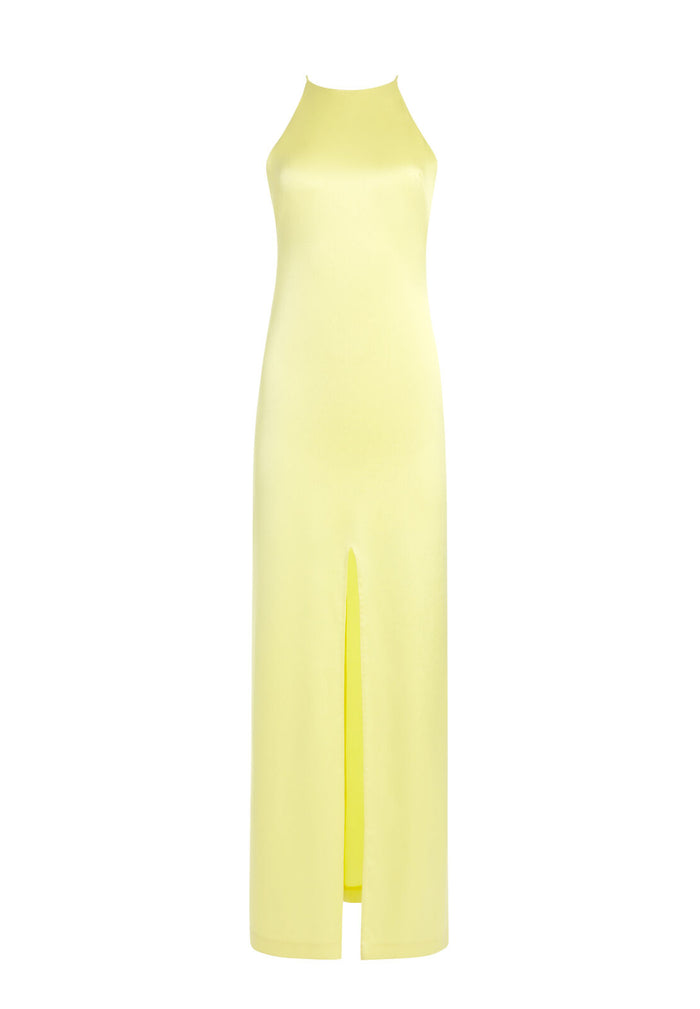 ETTLEY HALTER MAXI DRESS - DAFFODIL